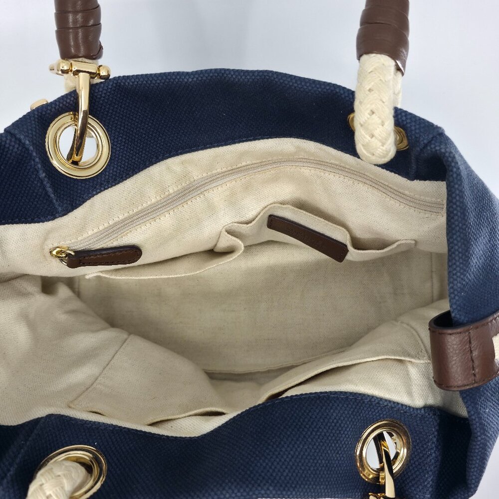 ⚓ Michael Kors Marina Navy Canvas & Braided Rope ⚓ - Picture 6 of 15